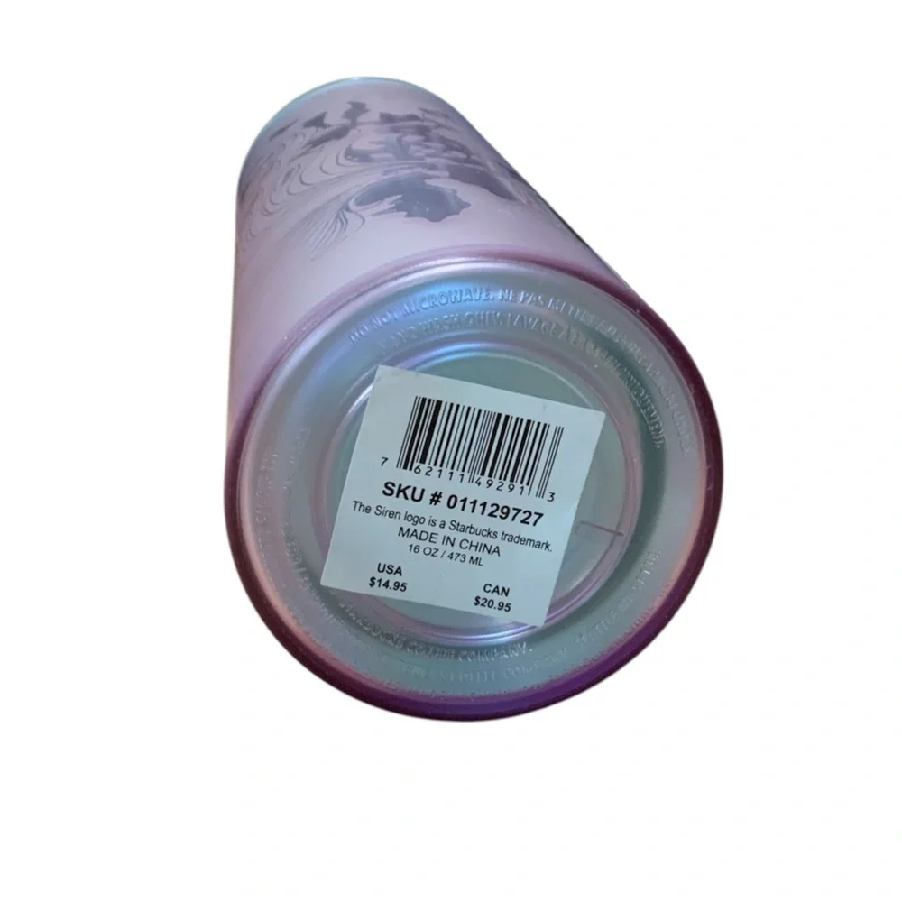 Starbucks 2022 Soft Touch Holographic Siren Mermaid Tumbler 16oz NWT - Picture 4 of 4